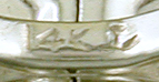 Close-up of Krementz & Company maker's mark. (J9289)