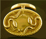 Art Nouveau serpent cufflinks. (J9284)