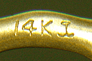 Close up of maker's mark of Krementz & Co. (J9175)