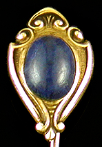 Antique lapis lazuli stickpin. (J9415)