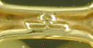 Larter blue and gold cufflinks. (J9407)