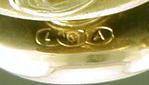 Close up of maker's mark of Link & Angell. (J8718)
