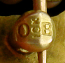 Ostby & Barton grape leaf brooch. (J9077)