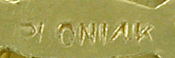 Close-up of precious metal marks. (J9399)