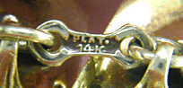 Close-up of precious metal marks. (J8463)