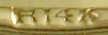Close up of maker's mark for Enos Ruchardson. (J9076)