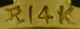 Close up of maker's mark for Enos Ruchardson. (J9134)