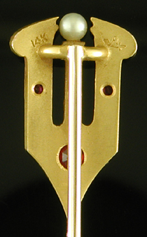 Riker Bros. classical ruins stickpin. (J9457)