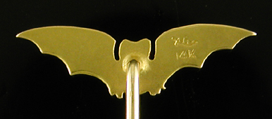 Art Nouveau bat stickpin. (J9470)