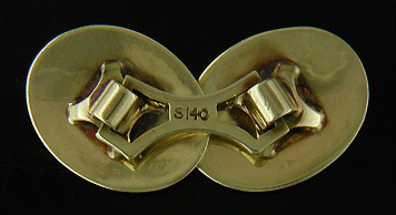 S&C diamond and gold cufflinks. (J8734)