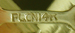 Close up of precious metal marks. (J9164)