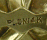 Close up of precious metal marks. (J7443)