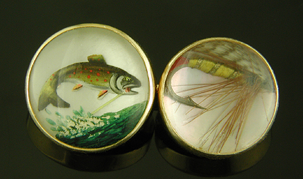 Sloan anglers cufflinks. (J9513)