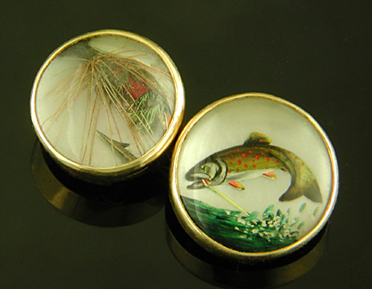 Sloan anglers cufflinks. (J9513)