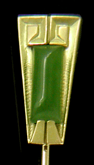 Art Deco jade stickpin. (J9269)