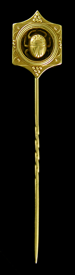 Egyptian Revival scarab stickpin. (J9241)