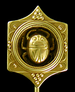 Egyptian Revival scarab stickpin. (J9241)