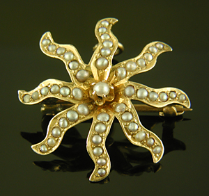 Wavy star brooch. (J9409)