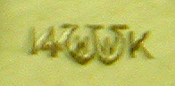 Close-up of Hayden Wheeler maker's mark (J8974).
