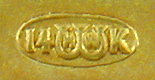Close-up of Hayden Wheeler maker's mark. (J9067)