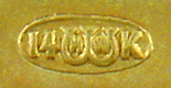 Close-up of Hayden Wheeler maker's mark. (J9067)