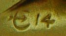Close-up of Whiteside & Blank maker's mark. (J9227)