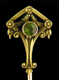 Whiteside & Blank Classic Revival stickpin with peridot. (J9001)