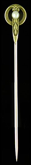 Art Nouveau stickpin with pearl. (SP9546)