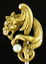 Whiteside and Blank gargoyle stickpin. (J9446)