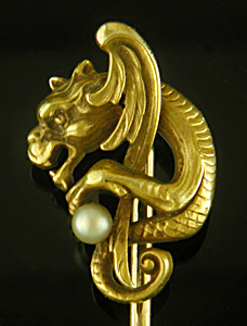 Whiteside and Blank gargoyle stickpin. (J9453)