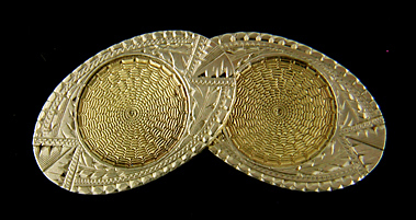 Ziething white and yellow gold cufflinks. (J8969)