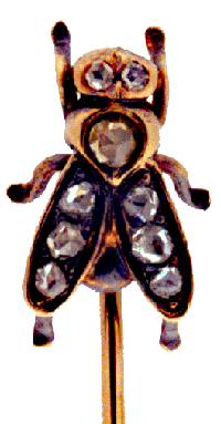 Full-view of fly stickpin.