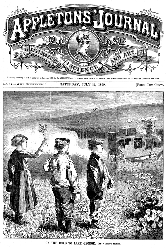Cover for Appleton's Journal in July of
                    1869